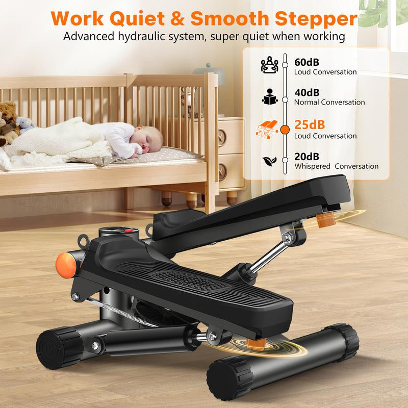 Mini Stepper with Resistance Bands Home Workout