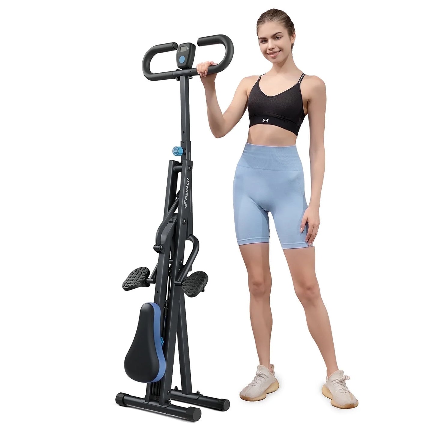 Compact Weight Support Squat Machine - 2-In-1 Glutes & Leg Exercise Trainer for Home Gym, 350 Lbs Capacity